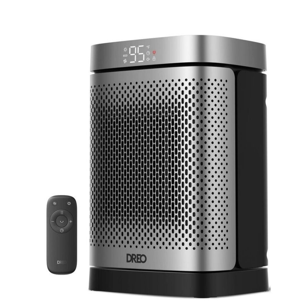 Dreo -  1500W Atom Core PTC Heating Oscillating Tower Silver